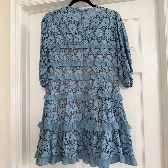 Michael Kors Blue Lace Dress - Picture 9 of 9